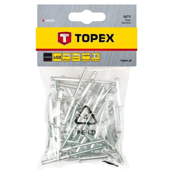 Nituri din aluminiu. 4.0 x 8mm '50b.'Topex image