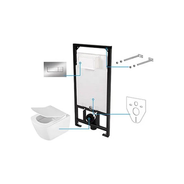 Vas WC suspendat set 6 in 1 Anemon Zero Deante. 9 l. image