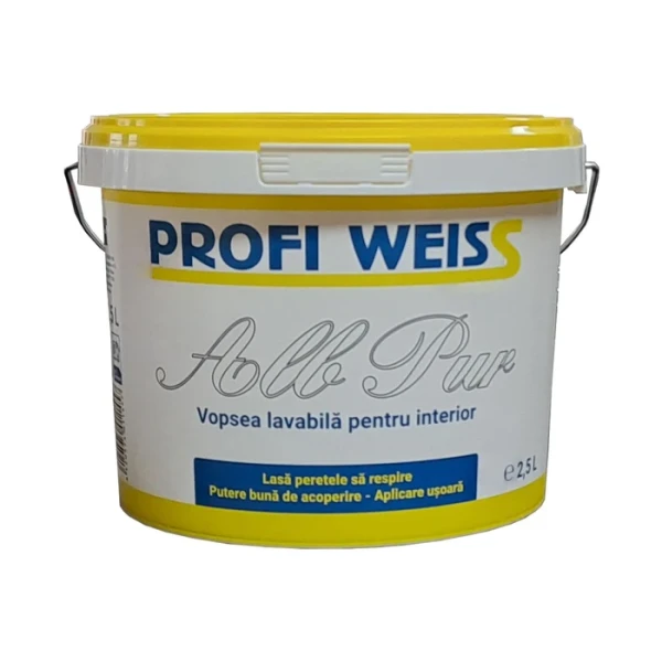 Vopsea, lavabila, interior, 2.5 L, PROFI WEISS image