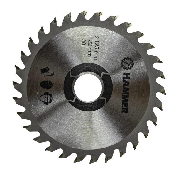 Disc fierastrau circular pentru lemn Hammer. 125 x 22 mm. 30 dinti. image