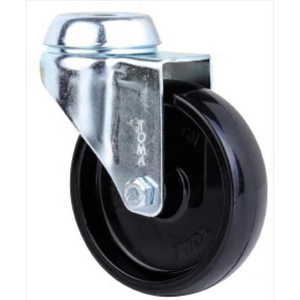 Roata pivotanta cu orificiu central, neagra, greutate max. 34kg image
