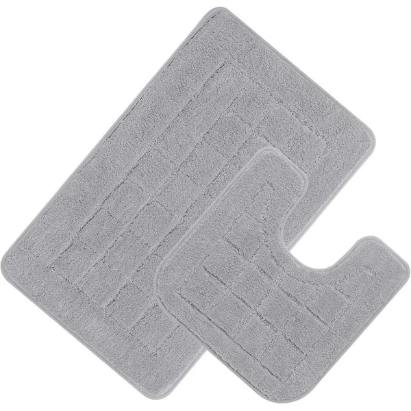 Covor baie, set 2 buc, 50 × 80 cm / 50 × 40 cm, microfibra, MPN image