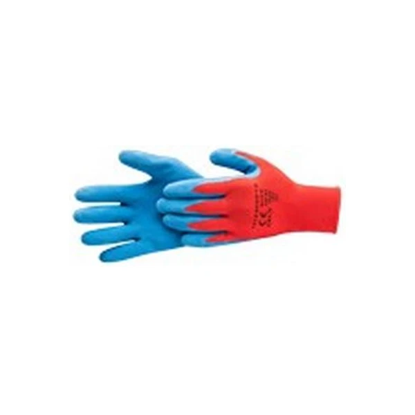 Manusi de lucru Super Soft Hardy. Tricot + Latex. XL. Rosu/ Albastru. image