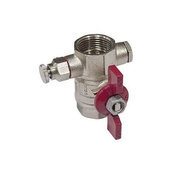 Robinet cu bila cu supapa NILE ARCO. d 3/4" FI/ FI. PN25. (fluture) image