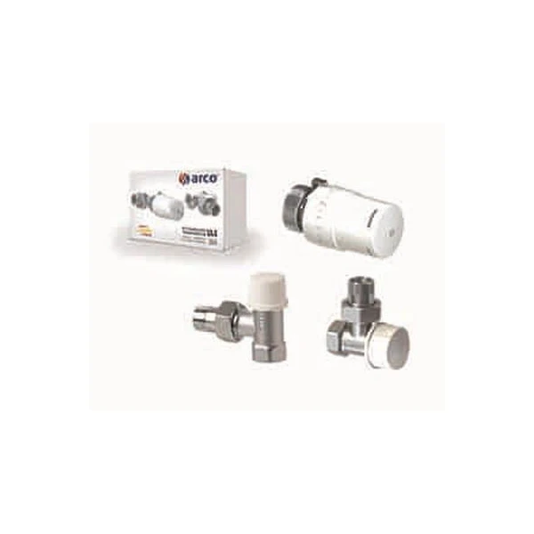 Set robinet calorifer coltar TEIDE ARCO. d 1/2". ( tur - retur -cap termostat) image