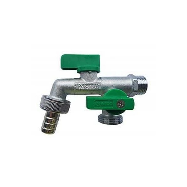 Robinet cu bila pentru butoi VITAQ ARCO. Dublu. PN16. d 1/2"Н x 3/4" x 3/4". image