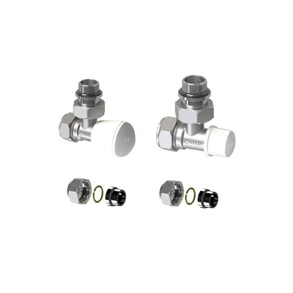 Set robineti coltar cu reglare manuala Arco. + manson si garnitura. M 1/2" x 15 mm. Cupru. image
