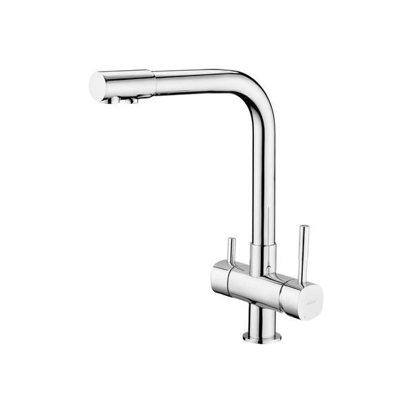 Baterie pentru chiuveta Deante. Cu iesire la filtru de apa. Cu pipa dreptunghiulara. Crom. image