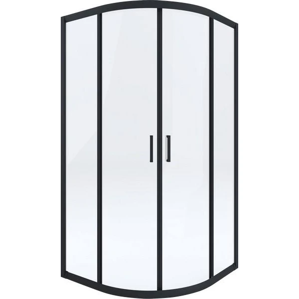 Cabina de dus Funkia. Deante. Semirotunda. Sticla transparenta. Profil negru. 80 x 80 x 185 cm. image