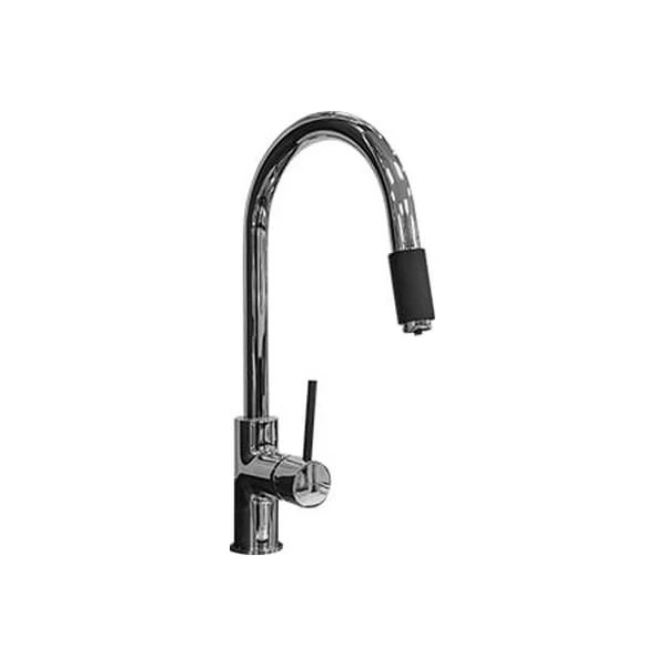 Baterie pentru chiuveta cu iesire la filtru de apa Deante. Crom / Negru. image