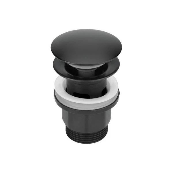 Ventil click - clack pentru chiuveta/ bideu NHCN10P Deante. Cu preaplin. Econom. d 66 mm. 1-1/4". Negru. image