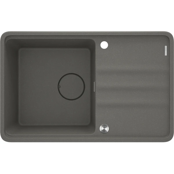Chiuveta din granit, 1-cuva cu picurator, 780x500x230, antracit metalic, DEANTE image