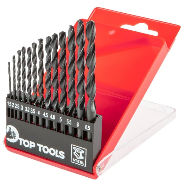 Burghie pe metal HSS 1.5-6.5 mm 13 buc.Top Tools. image