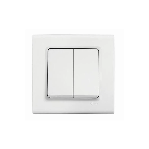 Intrerupator cu doua clape Linnera Viko by Panasonic. Alb image