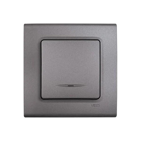 Intrerupator cu o clapa cu indicator Linnera Life Viko by Panasonic. Gri image