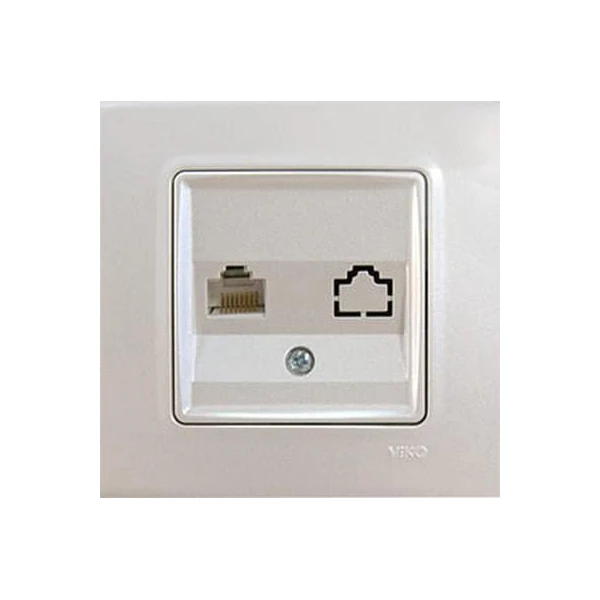 Priza de date ordinara ' RJ45 cat5e ' Linnera Life Viko by Panasonic. Perla alba image