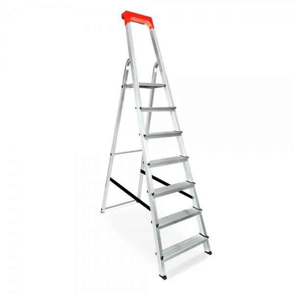 Scara din aluminiu simpla SLIM BAU WELT. Pliabila. 7 trepte. image