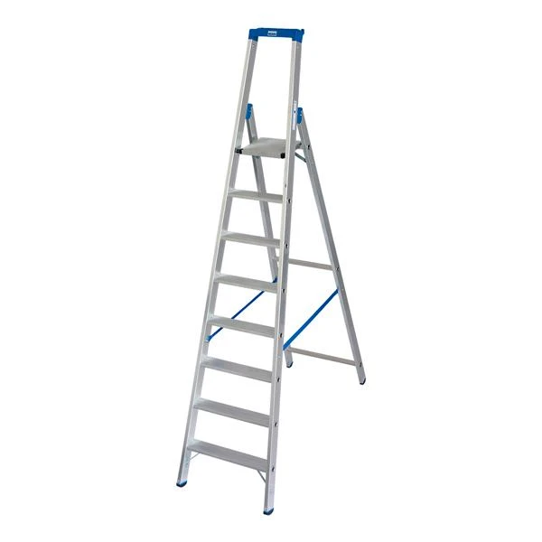 Scara din aluminiu simpla SLIM BAU WELT. Pliabila. 8 trepte. image