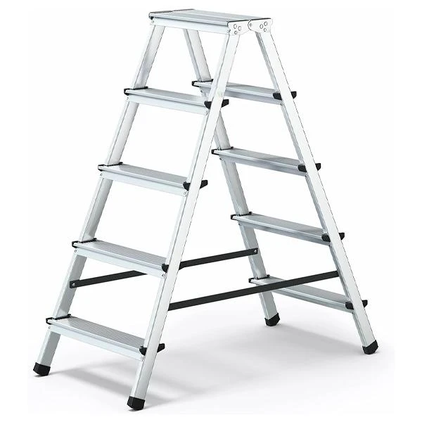 Scara aluminiu dubla SLIM BAU WELT. Pliabila. 5 trepte. image