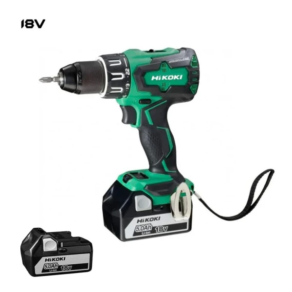 Masina de gaurit si insurubat cu percutii DV18DBSLWFZ Hikoki. 2 acumulatori Li-Ion. 18 V. 5 Ah. 70 Nm. 1800 rpm. image
