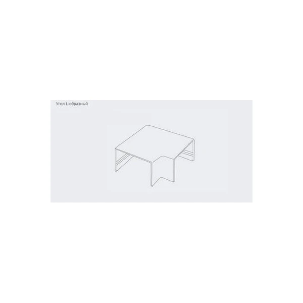 Canal p/u cablu. unghi plat in forma-L . 100x40mm. alb. 'cut - 2buc' Tplast image