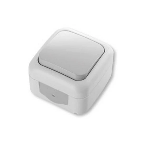 Intrerupator cu o clapa Palmiye Viko by Panasonic. Pentru exterior. Alb. IP54 image