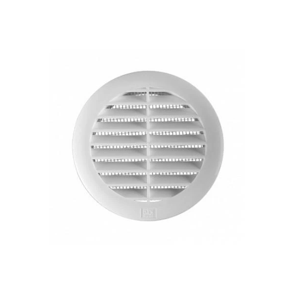 Grila de ventilare rotunda, cu plasa Aquer. d 100 mm. Alba. image