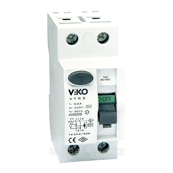 Intrerupator diferential, 2P, 32A, 30mA, VTR2, Viko image