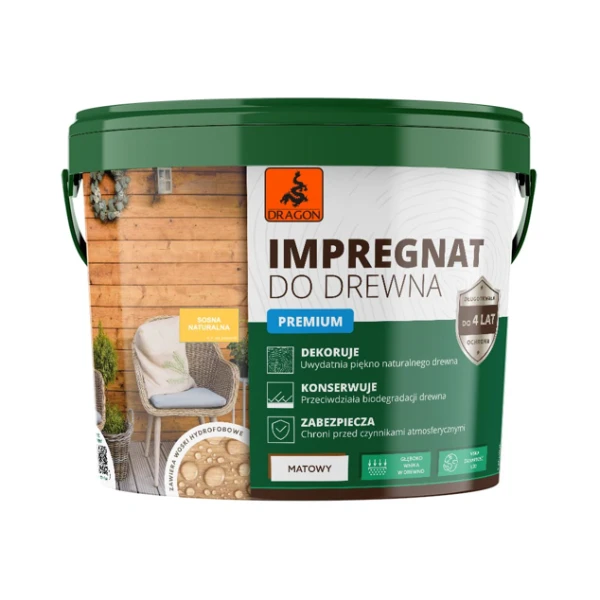 Impregnant, lemn, pin natural, 5 L, DRAGON image