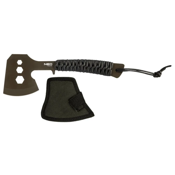 Topor pentru camping NEO TOOLS. Husa din nailon. 26 cm. image