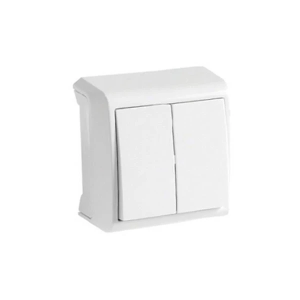 Intrerupator cu doua clape Vera Viko by Panasonic. Alb image