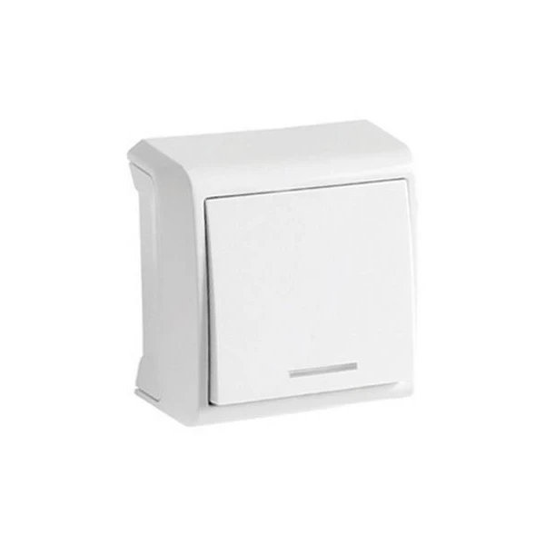 Intrerupator cu o clapa cu indicator luminos Vera Viko by Panasonic. Alb image