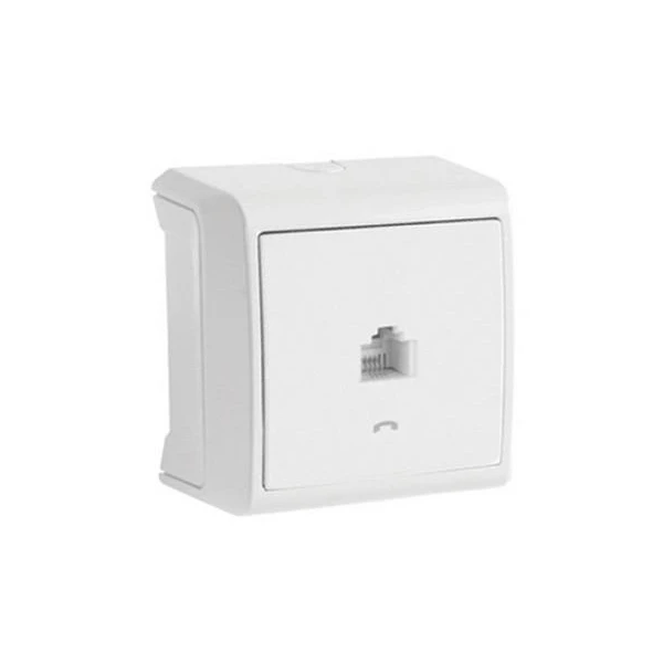 Vera Priza aplicata calculator ordinara 'RJ45 cat5e'. alb image