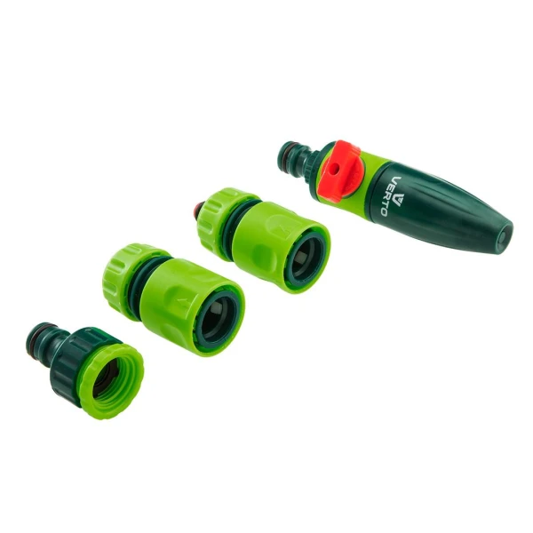 Set duza de stropit si accesorii pentru furtun Verto. Debit reglabil. Blocator de debit. 1/2". image