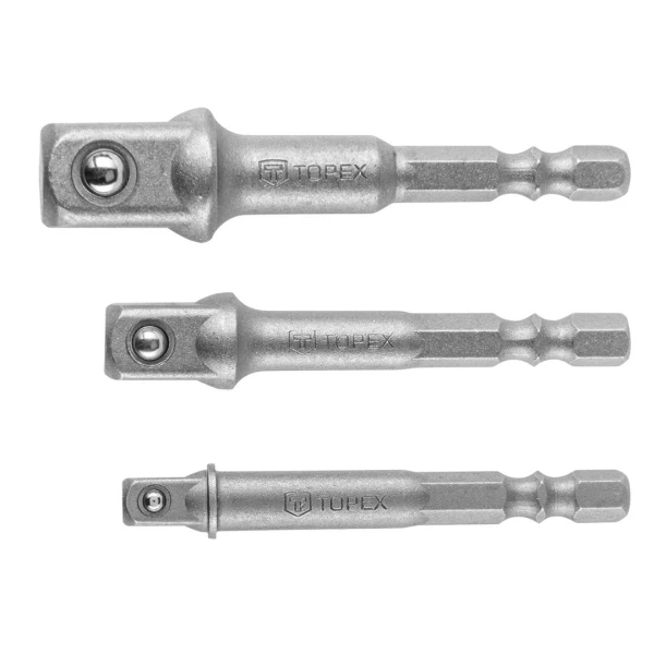 Reductori. set de 3 buc.. 1/4 x 65 mm. 3/8 x 65 mm. 1/2 x 75 mm. Topex. image