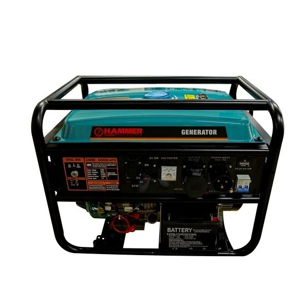 Generator de curent electric G5500 Hammer. Benzina. AVR. Pornire manuala/ electrica. 5.5 kW. 230 V. 25 l image