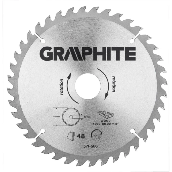 Disc ferastrau pe lemn. 190x30mm. 40 dinti. Graphite. image