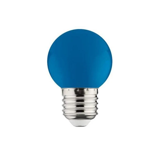 Bec LED SMD Horoz. G45. 1 W. E27. Albastru. Forma sferica. image