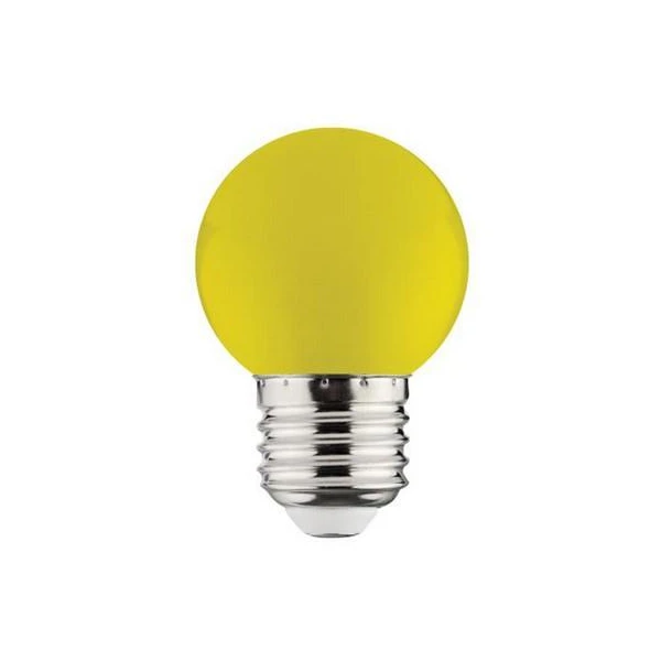 Bec LED SMD Horoz. G45. 1 W. E27. Galben. Forma sferica. image