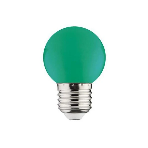 Bec LED SMD Horoz. G45. 1 W. E27. Verde. Forma sferica. image
