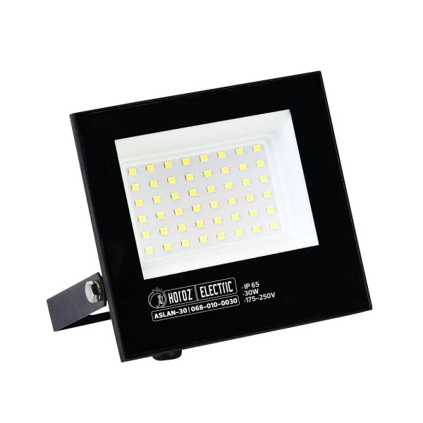 Proiector LED, 30 W, 2400 lm, 6400 K, IP65, negru, ASLAN-30 Horoz image