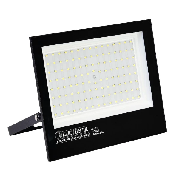 Proiector LED, 100 W, 8000 lm, 6400 K, IP65, negru, ASLAN-100 Horoz image