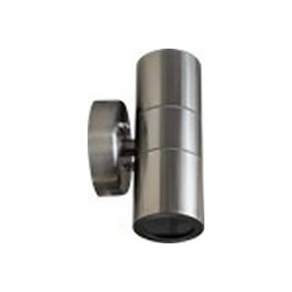 Corp de iluminat exterior pentru fatada MANOLYA-2 Horoz. Pe perete. Crom mat. GU10. 2 x 35 W. IP44. image