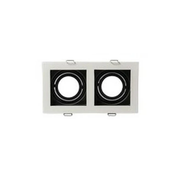 Spot incorporabil Petunya-2 Horoz. MR16. GU5.3. 18.5 x 10 x 4.2 mm. Alb / Negru. Patrat. image