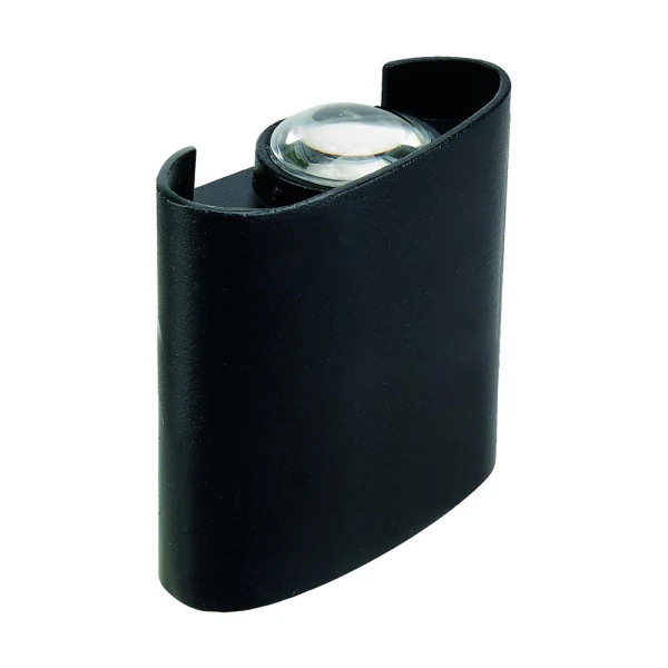 Aplica de perete decorativa, 2 W, 4200 K, 260 lm, negru, IP65, PROTON-2 Horoz image