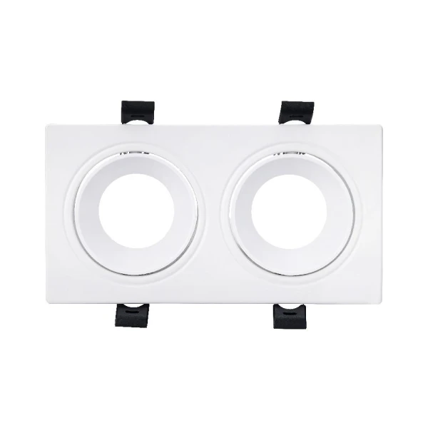 Spot LED patrat incastrat, 2x10 W, IP20, alb, AZELYA-3 Horoz image