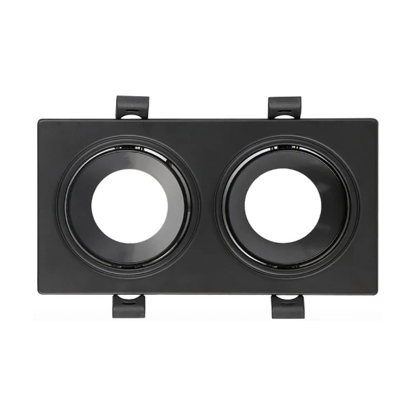 Spot LED patrat incastrat, 2x10 W, IP20, negru, AZELYA-3 Horoz image