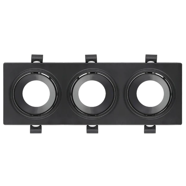 Spot LED patrat incastrat, 3x10 W, IP20, negru, AZELYA-4 Horoz image