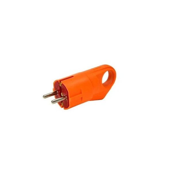 Stecher in unghi cu impamintare TEB. Cauciuc. 16 A. IP44. Oranj. image