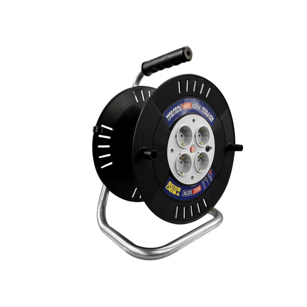 Tambur pentru prelungitor cu protectie la suprasarcina fara cablu, 4 prize, TEB image